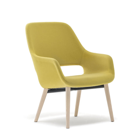 BABILA Comfort Lounge Chair Wooden legs - TB Contract Furniture