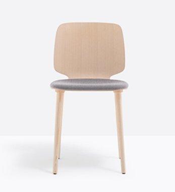 BABILA Side Chair Ash plywood shell - TB Contract Furniture PEDRALI