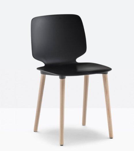 BABILA Side Chair w/ ash wood legs - TB Contract Furniture PEDRALI