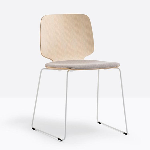 BABILA Side Chair w steel rod sled frame Ø10 mm - TB Contract Furniture PEDRALI