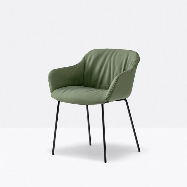 BABILA XL Armchair from Recycled materails w Tubular steel legs - TB Contract Furniture PEDRALI
