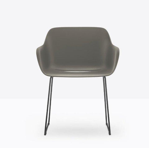 BABILA XL Armchair from Recycled materials w steel rod sled frame - TB Contract Furniture