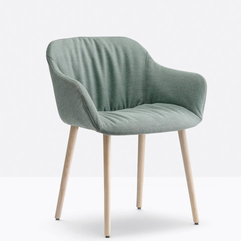 BABILA XL Armchair from Recycled material w solid ash wood legs - TB Contract Furniture