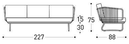 Babylon 3 Seater Sofa - TB Contract Furniture VARASCHIN