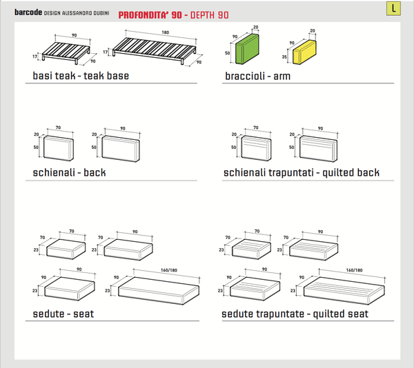 BARCODE Sectional - TB Contract Furniture VARASCHIN