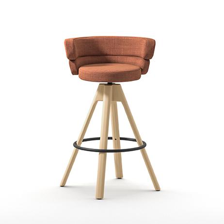 DAM ST-4WL Swivel Bar Stool - TB Contract Furniture