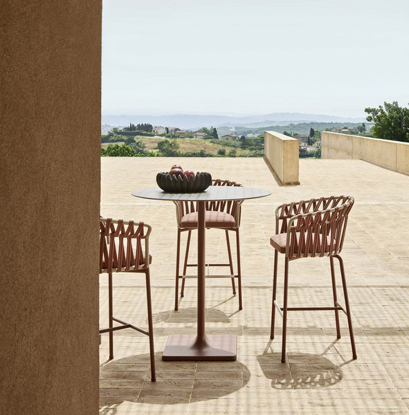 Emma Cross High Bar Stool - TB Contract Furniture Varaschin