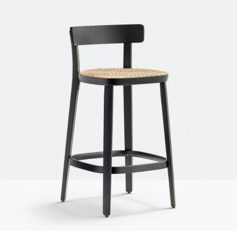 FOLK Counter Stool seat in natural cane - TB Contract Furniture