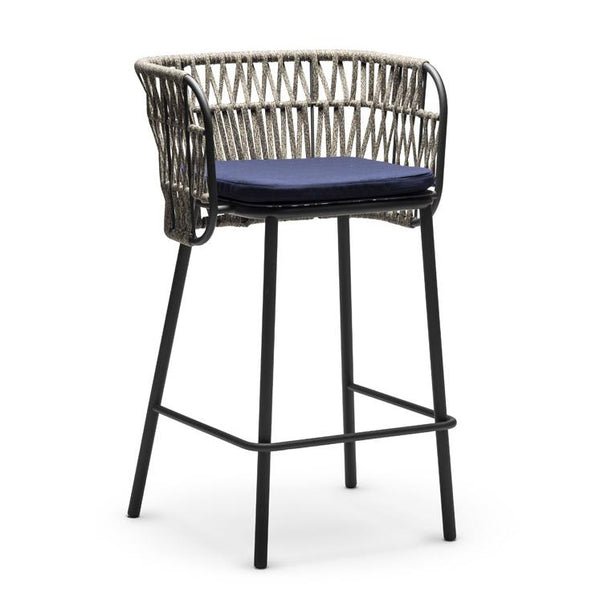 JUJUBE Dining High Armchair w/marine rope back seat - TB Contract Furniture CHAIRS&MORE