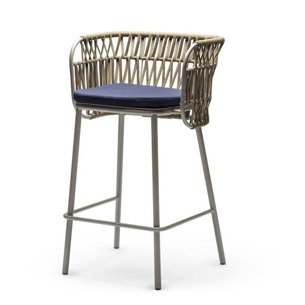 JUJUBE Dining High Armchair w/marine rope back seat - TB Contract Furniture CHAIRS&MORE