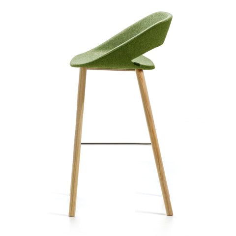 KABIRA Fabric Small 4 Leg Wood Stool - TB Contract Furniture