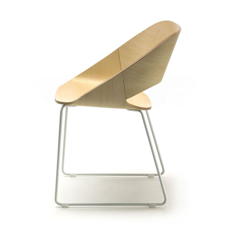 KABIRA Wood Sled Armchair - TB Contract Furniture