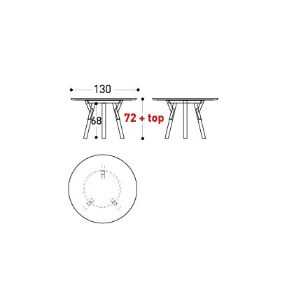 LINK Round Dining Table - TB Contract Furniture VARASCHIN