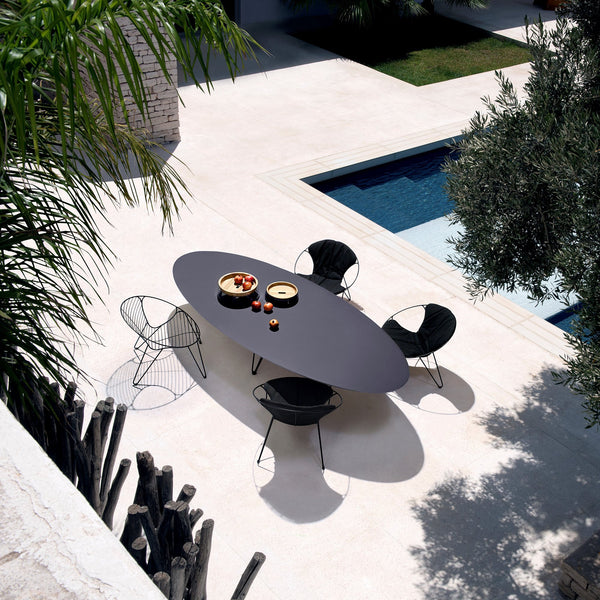 WIRE Outdoor Dining Table w/Oval Top - TB Contract Furniture JOLI